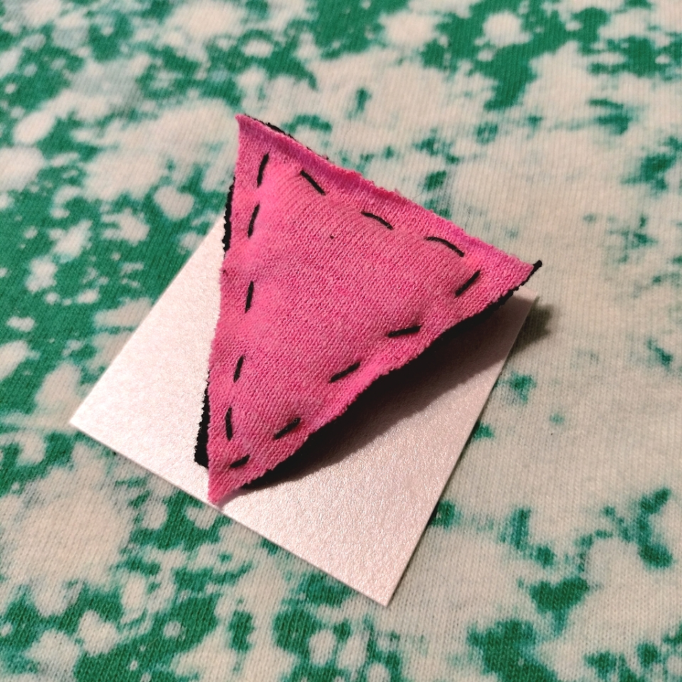 Pink Triangle Plush Pin